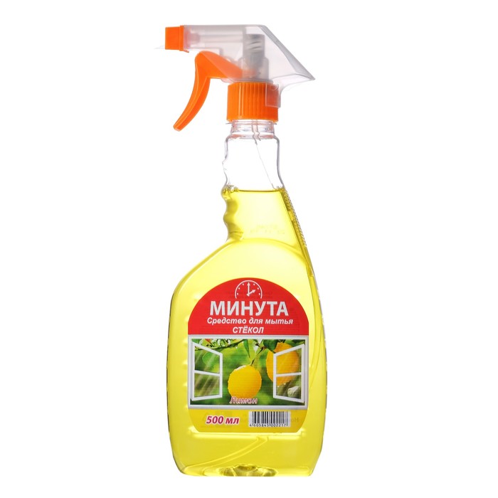 Средство для мытья стёкол и зеркал Минута, лимон, 500 мл (2 шт)