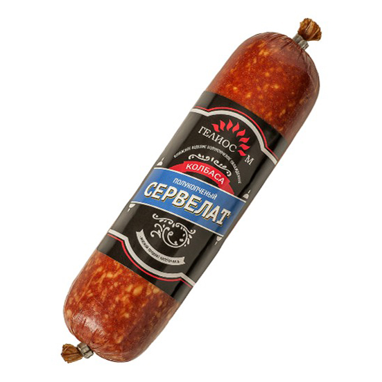 

Колбаса полукопченая Гелиос-М Сервелат +-1 кг