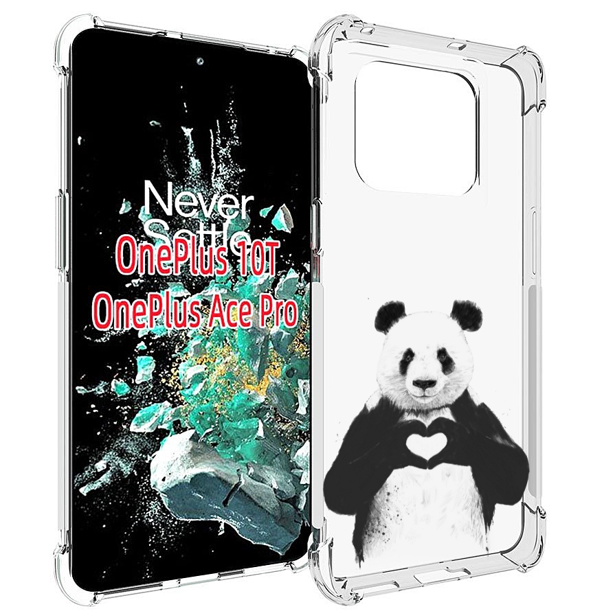 

Чехол MyPads Влюбленная панда для OnePlus 10T, Прозрачный, Tocco