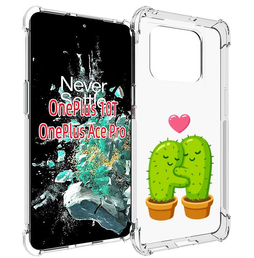 

Чехол MyPads Влюбленные-кактусы для OnePlus 10T, Прозрачный, Tocco