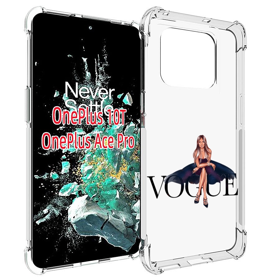 

Чехол MyPads Вог-девушка женский для OnePlus 10T, Прозрачный, Tocco