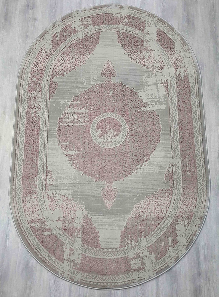 фото Ковер ambiance 4334a овал розовый 3,5х2,5м. sofia rugs