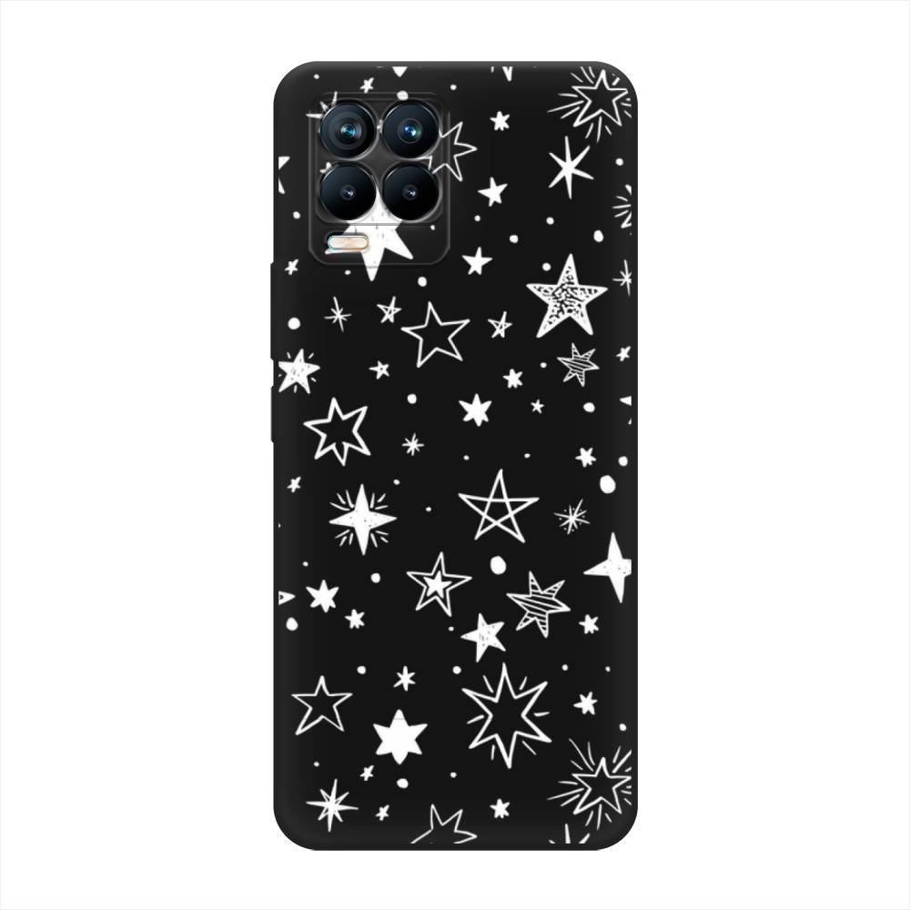 

Чехол Awog на Realme 8/8 Pro "Звездочки графика белая", Разноцветный, 255552-1