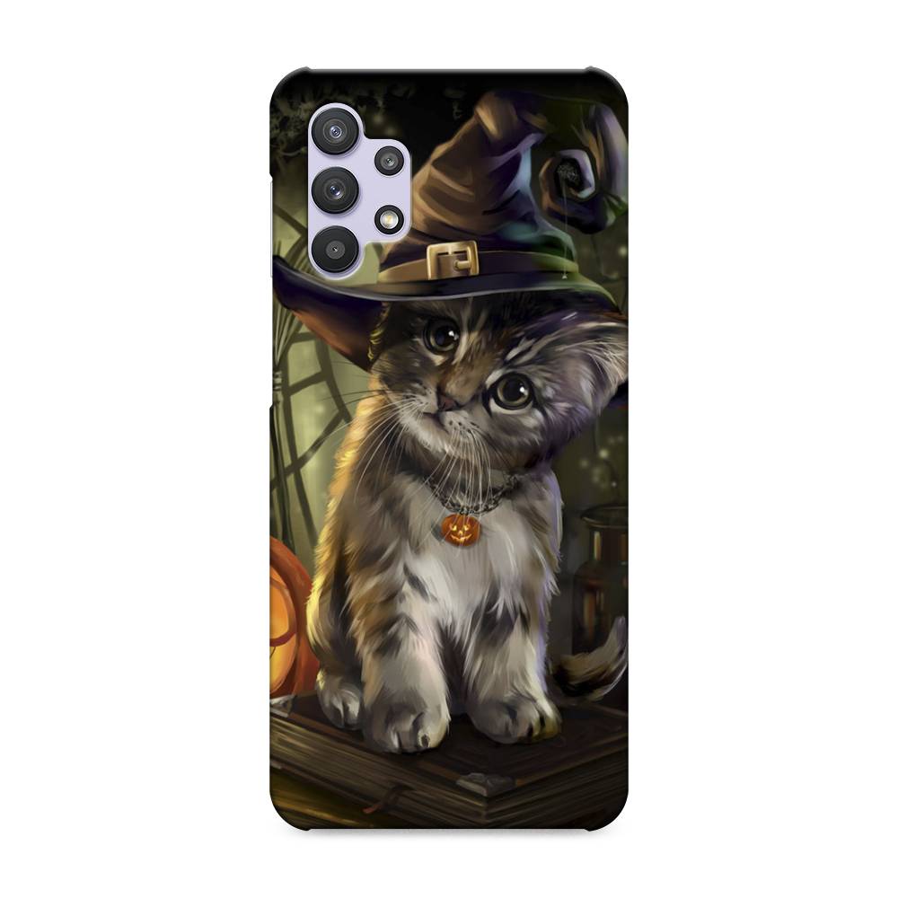 

Пластиковый чехол "Кот на Хэллоуин" на Samsung Galaxy A32, 2102020-1