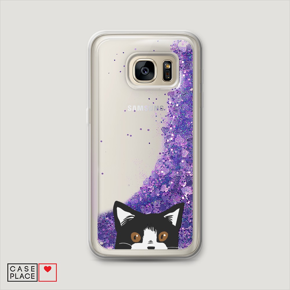 

Чехол Awog "Подглядывающий кот" на Samsung Galaxy S7 Edge, 24692-1