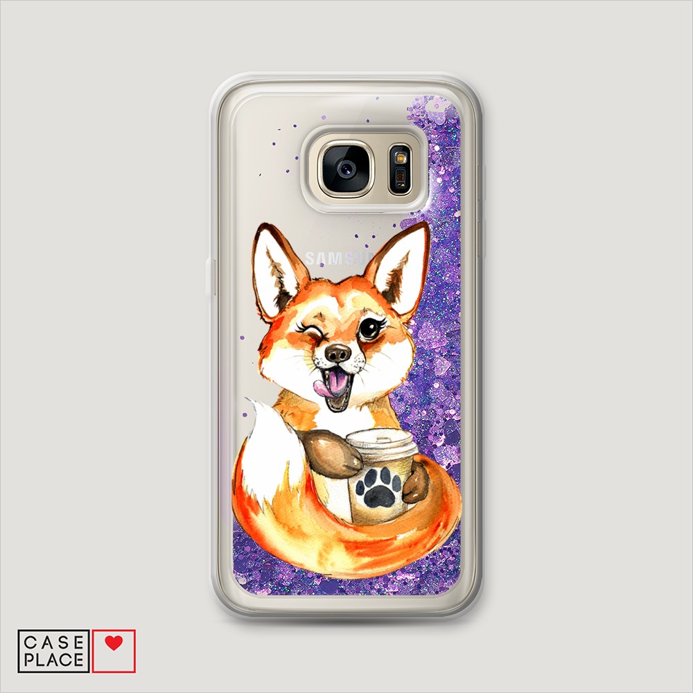 

Чехол Awog "Подмигивающая лиса с кофе" на Samsung Galaxy S7 Edge, 24692-1