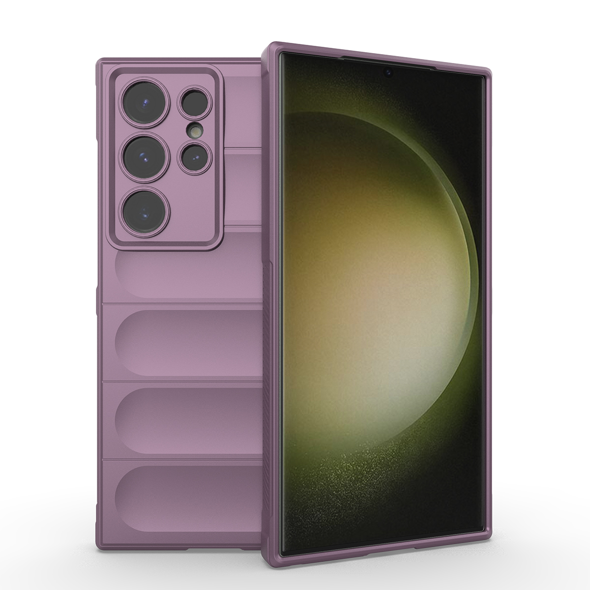 

Противоударный чехол Flexible Case для Samsung Galaxy S24 Ultra, сиреневый, Flexible Case
