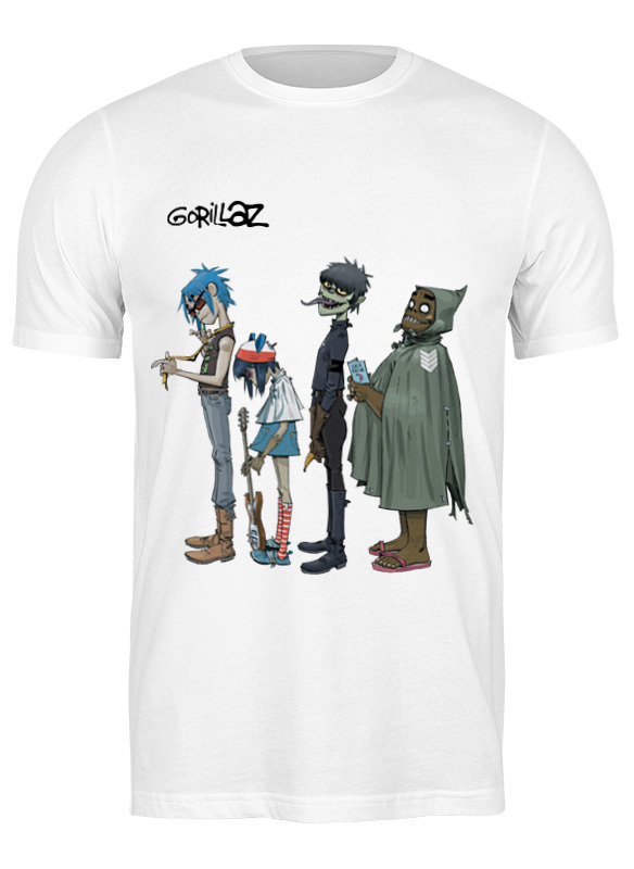 

Футболка мужская Printio Gorillaz белая M, Белый, Gorillaz