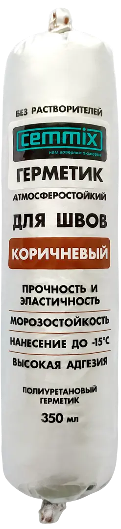 Клей-герметик для швов Cemmix 350 мл коричневый клей герметик для швов teroson