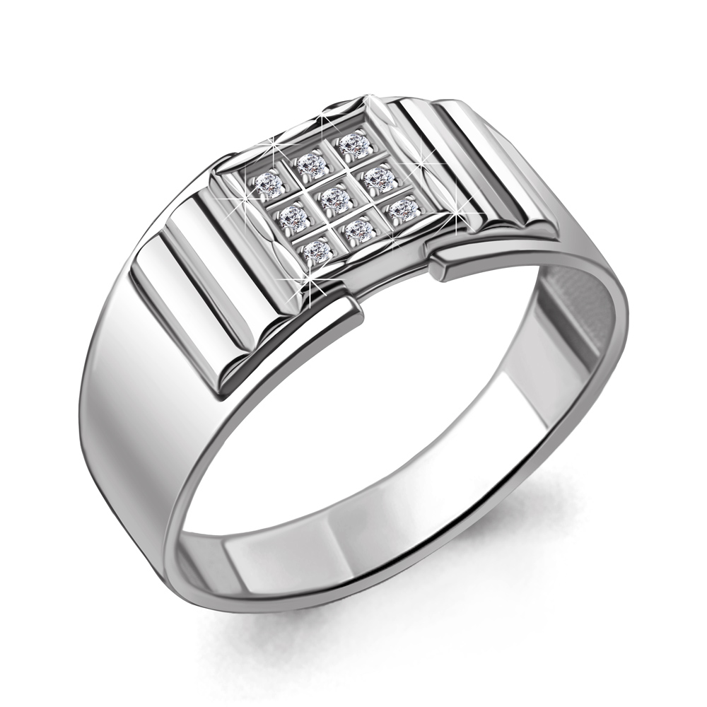 

Кольцо из серебра с фианитом р. 20 Aquamarine 62046А_925_р, 62046А_925_р