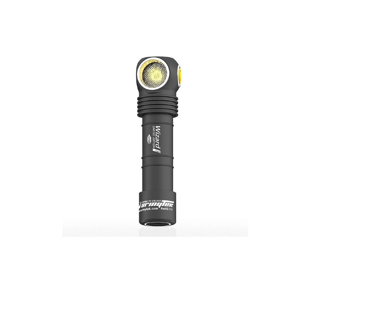 Туристический фонарь ArmyTek Wizard WR Magnet USB + 18650 теплый, черный, 6 режимов