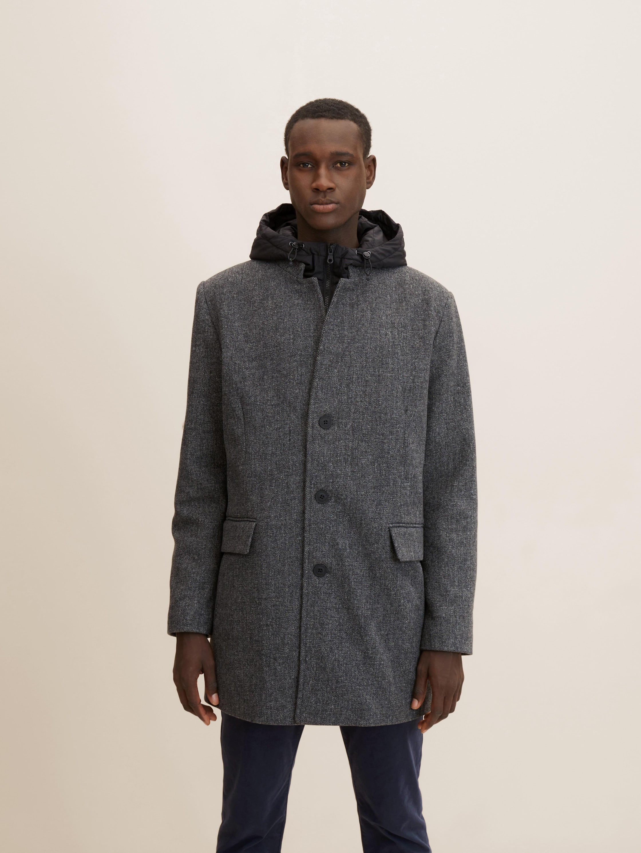 

Пальто мужское TOM TAILOR 1032441 серое L, Серый, 1032441