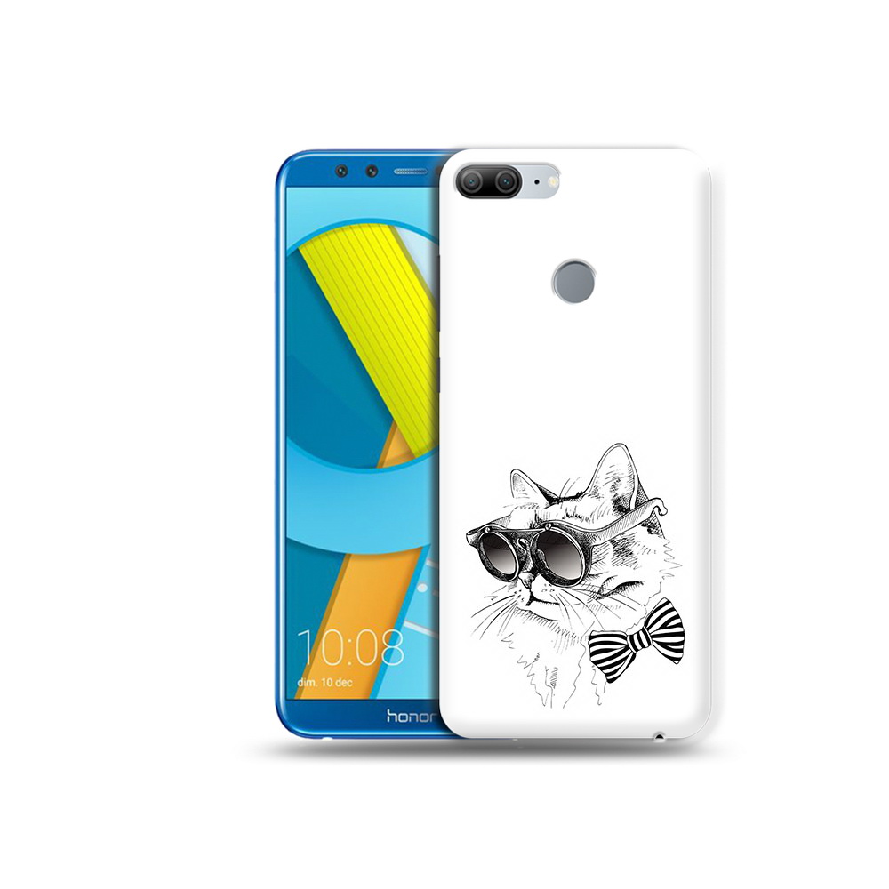 Чехол MyPads Tocco для Huawei Honor 9 Lite крутая кошка в очках (PT117118.56.421)