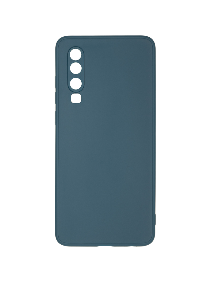 фото Чехол для huawei p30 с микрофиброй, синий zibelino