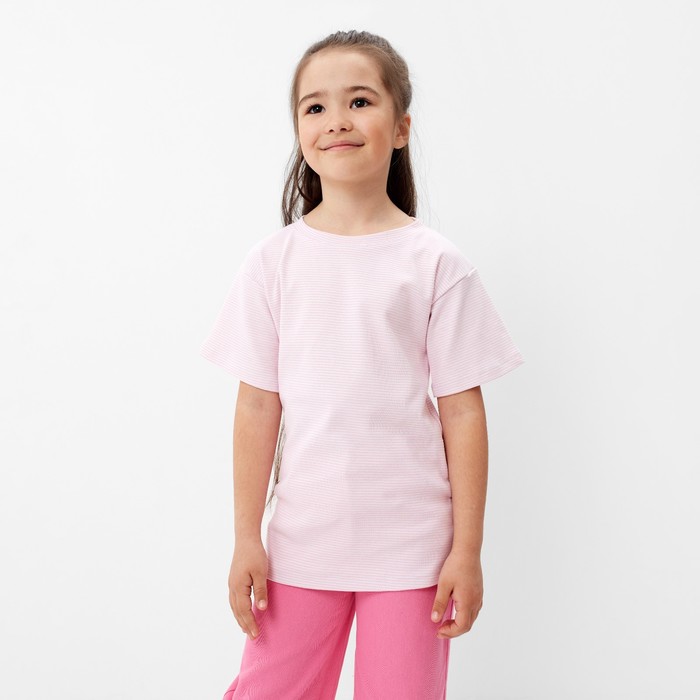 

KAFTAN Футболка детская в полоску KAFTAN Basic line, р.30 (98-104 см), розовый/белый, Белый;розовый, 000777304