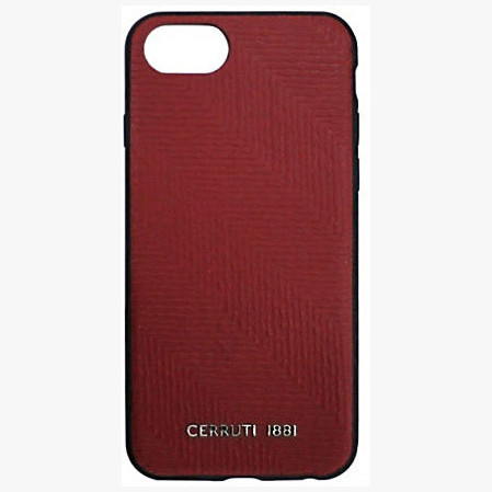 

Чехол cg mobile cerruti 1881 leather stamp chevron hard для iphone 7/8/se 2020, бордовый, Leather stamp Chevron Hard