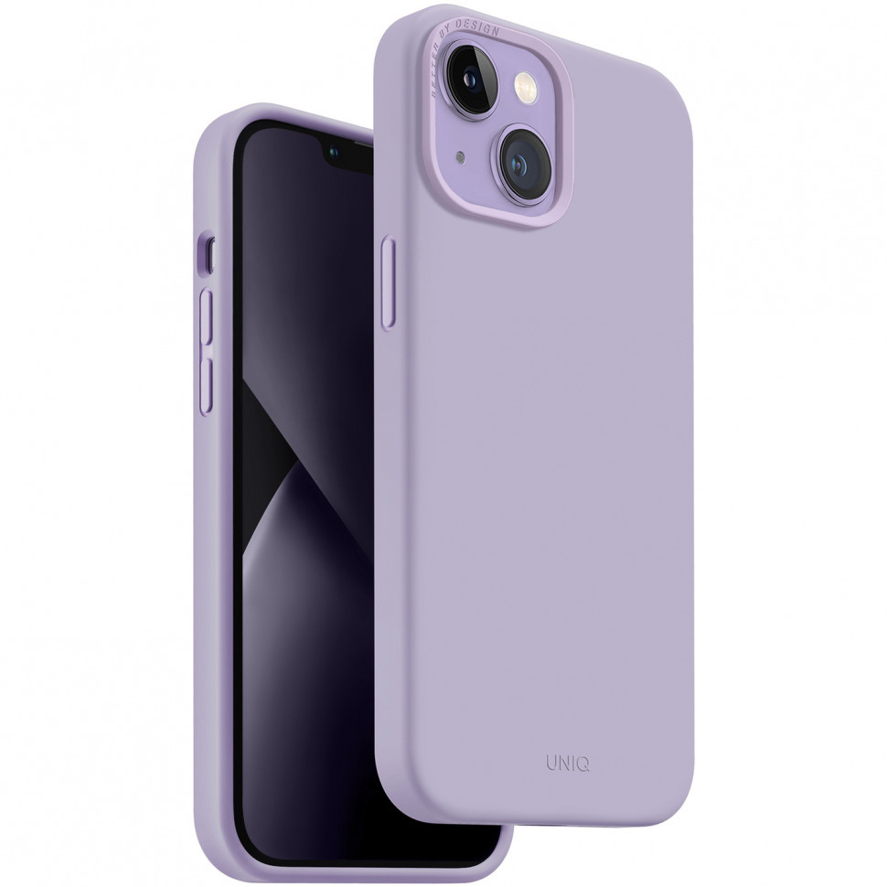 

Чехол uniq lino для iphone 14, лавандовый (lavender) (ip6.1(2022)-linolav), Фиолетовый, LINO