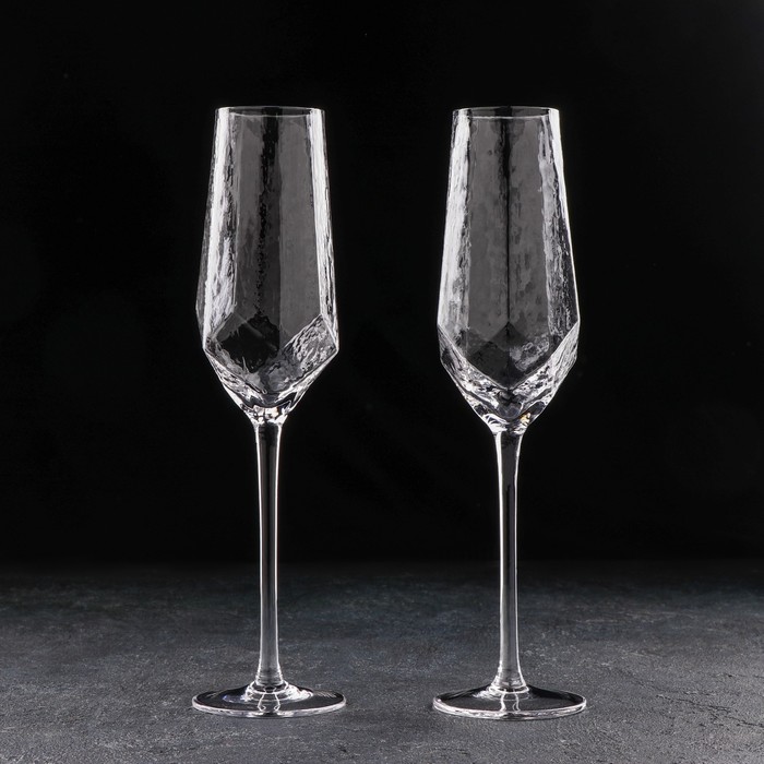 Magistro Набор бокалов для шампанского Magistro «Дарио», 180 мл, 7x27,5 см, 2 шт, цвет про