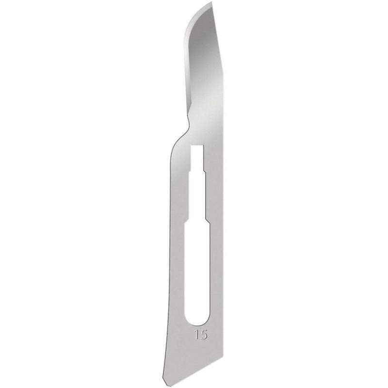 Лезвие для скальпеля одноразовое из углеродистой стали №15 VOLKMANN 100 шт.