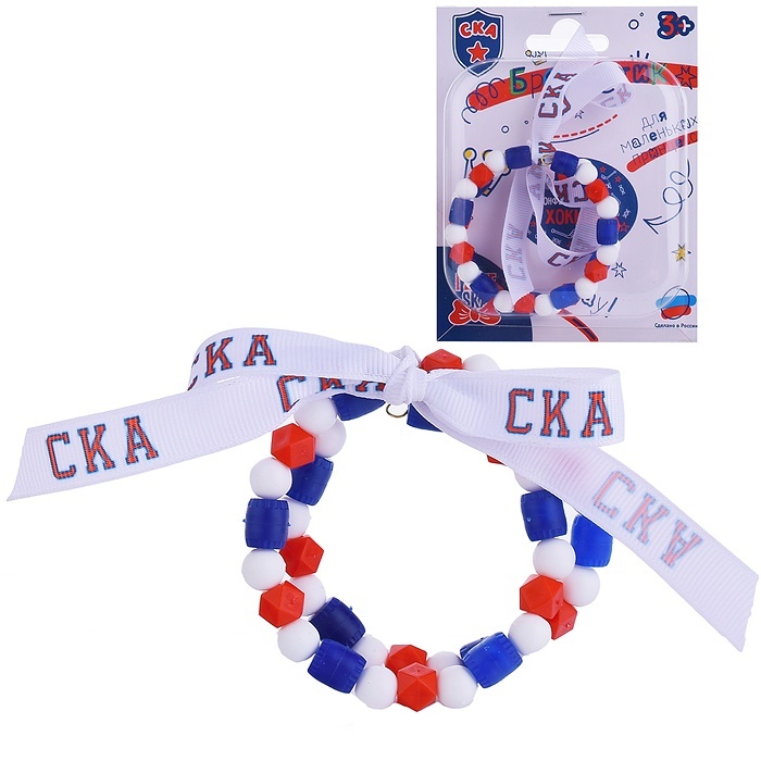 

Браслет Knopa СКА №3, белый, красный и синий, 10x2,5x12,5 см, СКА №3, белый, красный и синий, 10x2,5x12,5 см