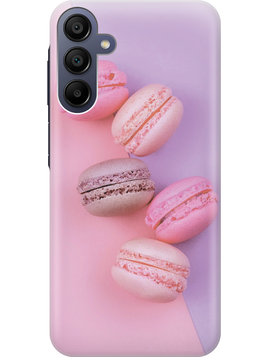 

Силиконовый чехол на Samsung Galaxy A15 с рисунком "Розовые макаруны", Розовый;фиолетовый, 20012138