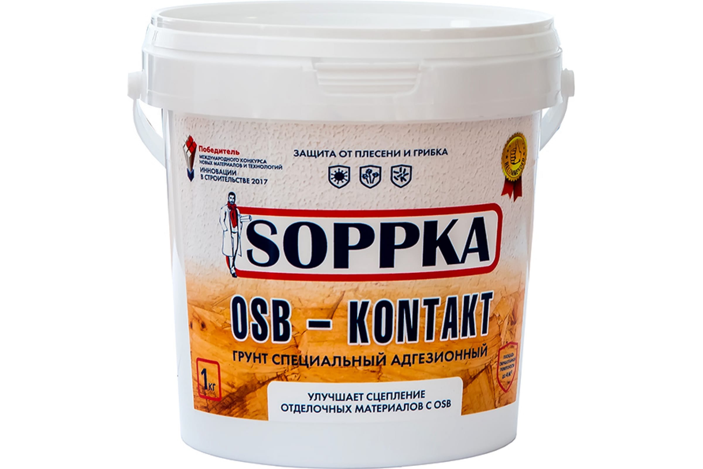 фото Soppka грунт адгезионный osb-kontakt 1кг. соп-контакт1