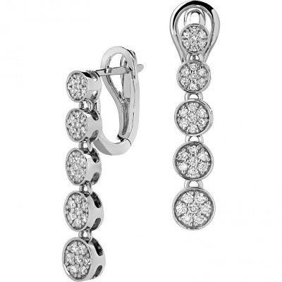 

Серьги из белого золота с бриллиантом Эстет 01С6213561, 01С6213561