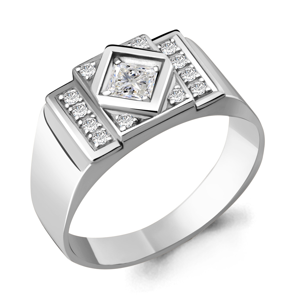 

Кольцо из серебра с фианитом р. 21 Aquamarine 62056А_925_р, 62056А_925_р