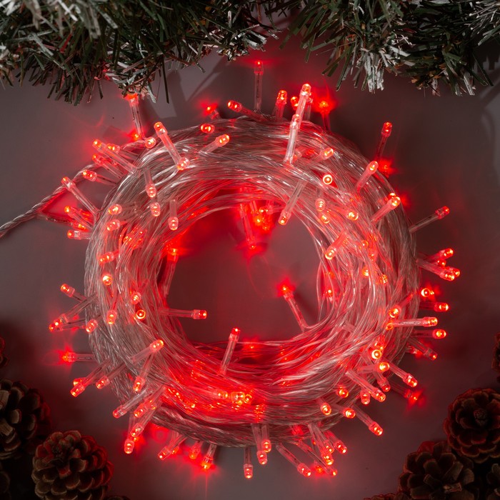 фото Световая гирлянда новогодняя luazon lighting нить р00011586 20 м красный