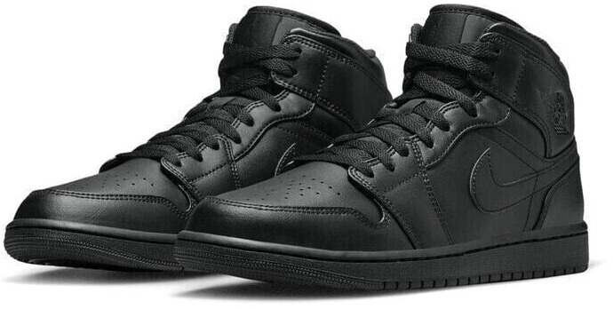 

Кеды мужские Nike Air Jordan 1 Mid черные 7.5 US, Черный, Air Jordan 1 Mid