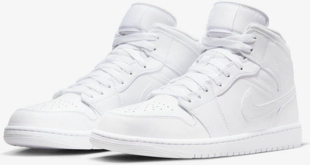 

Кеды мужские Nike Air Jordan 1 Mid белые 9 US, Белый, Air Jordan 1 Mid