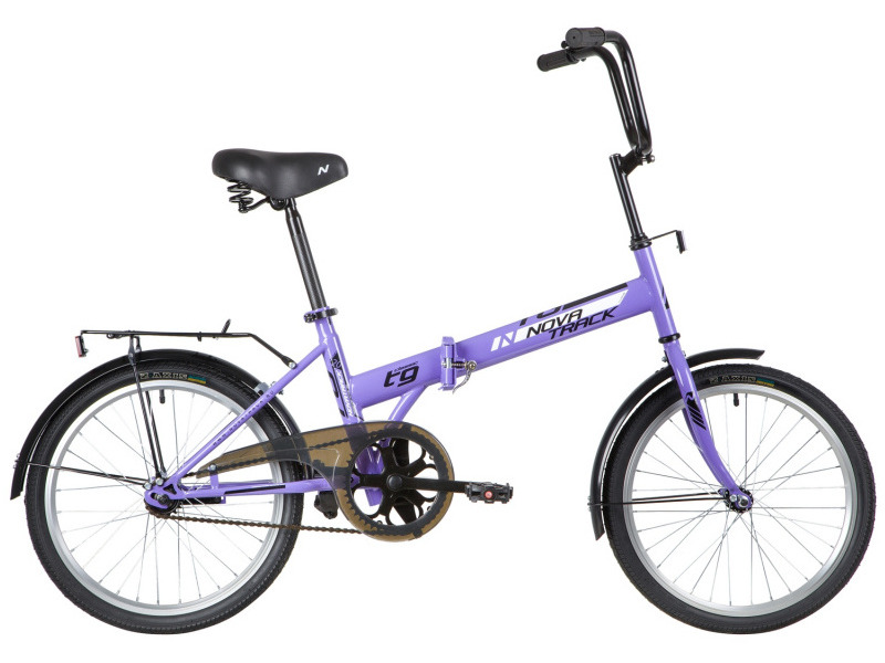 Складной велосипед Novatrack TG-20 Classic New 1sp., год 2020, цвет Фиолетовый