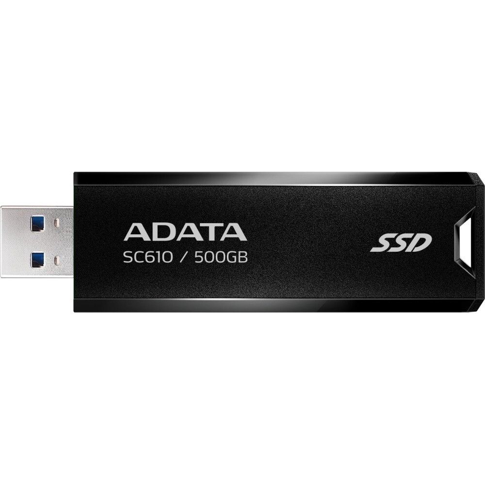 Диск SSD Adata внешний, 2 Тб, USB 3.2, SC610-2000G-CBK/RD, Black