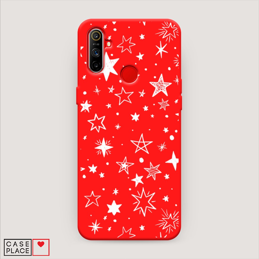 

Чехол Awog на Realme C3 "Звездочки графика белая", Разноцветный, 253053-1