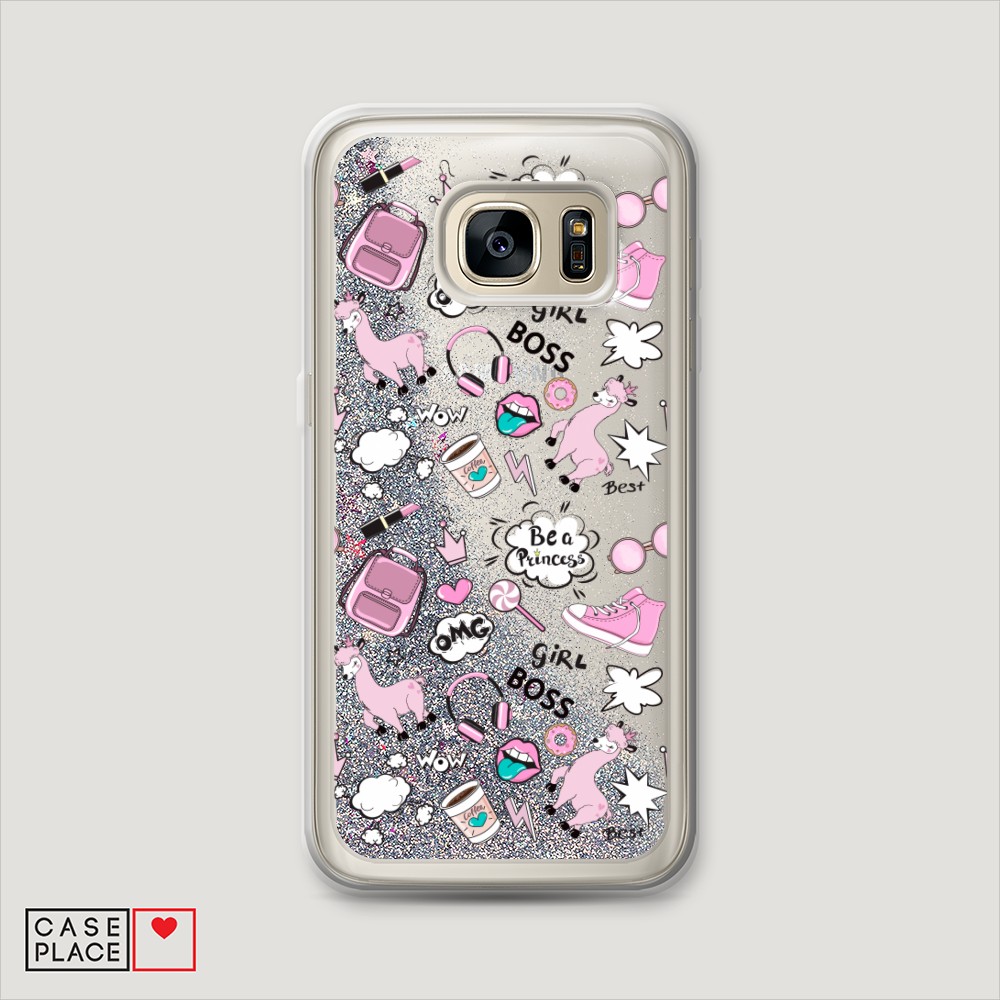 

Чехол Awog на Samsung Galaxy S7 Edge "Стильная лама", Разноцветный, 24691-1