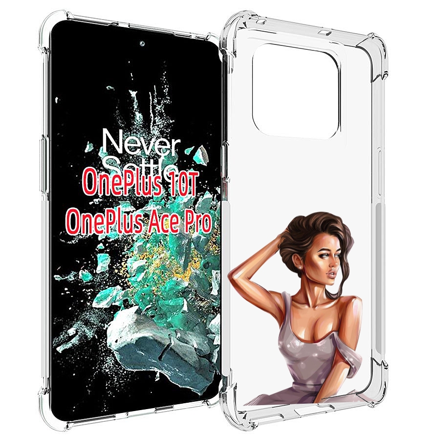 

Чехол MyPads Девушка-с-прической женский для OnePlus 10T, Прозрачный, Tocco