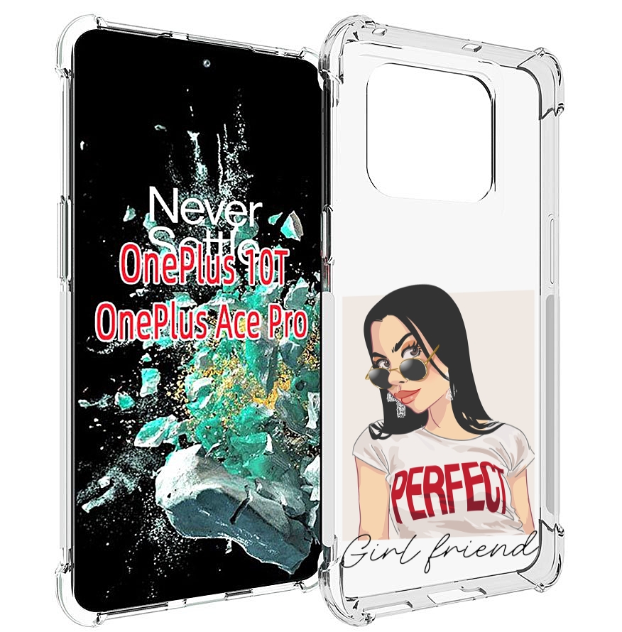 

Чехол MyPads Девушка-с-сережками женский для OnePlus 10T, Прозрачный, Tocco