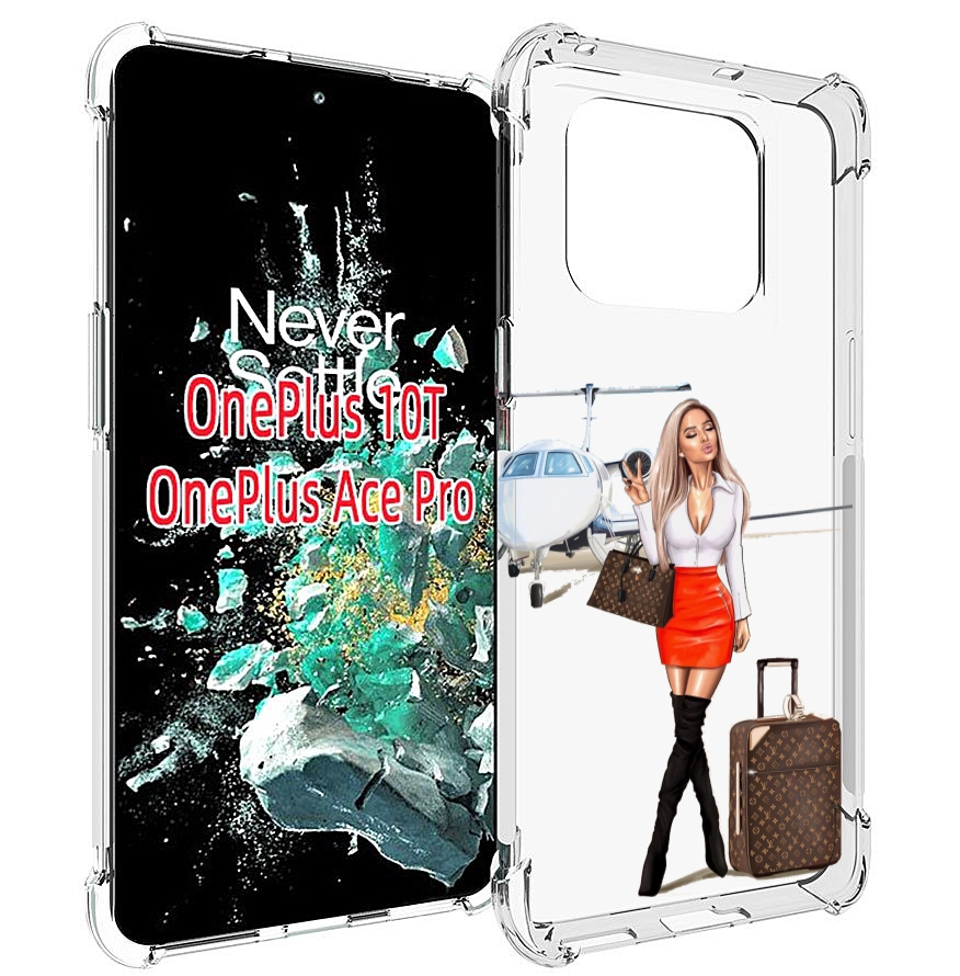 

Чехол MyPads Деловая-девушка женский для OnePlus 10T, Прозрачный, Tocco