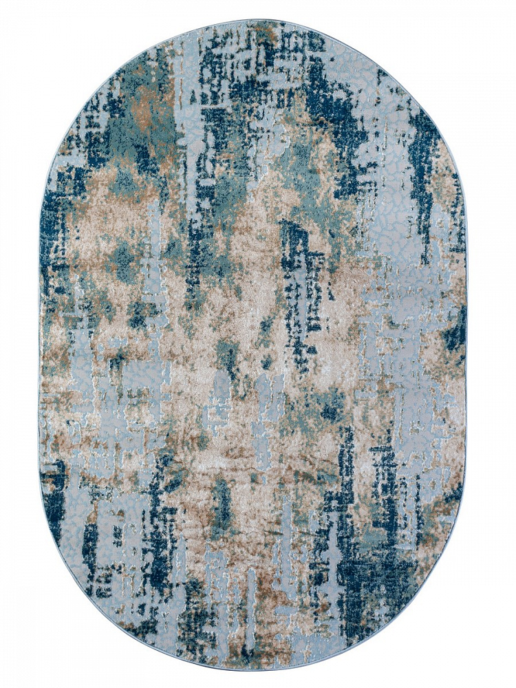 фото Ковер lara 4617a овал голубой 3х1,5м. sofia rugs