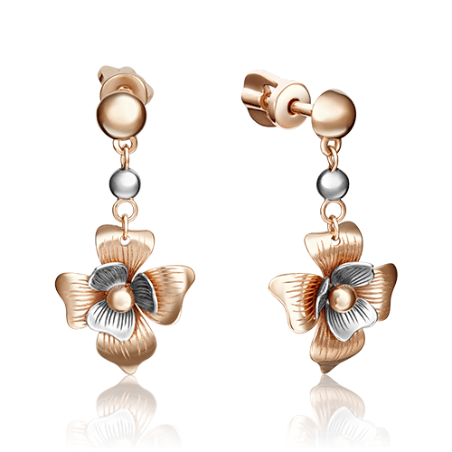

Серьги подвески из золота PLATINA jewelry 02-4139, 02-4139