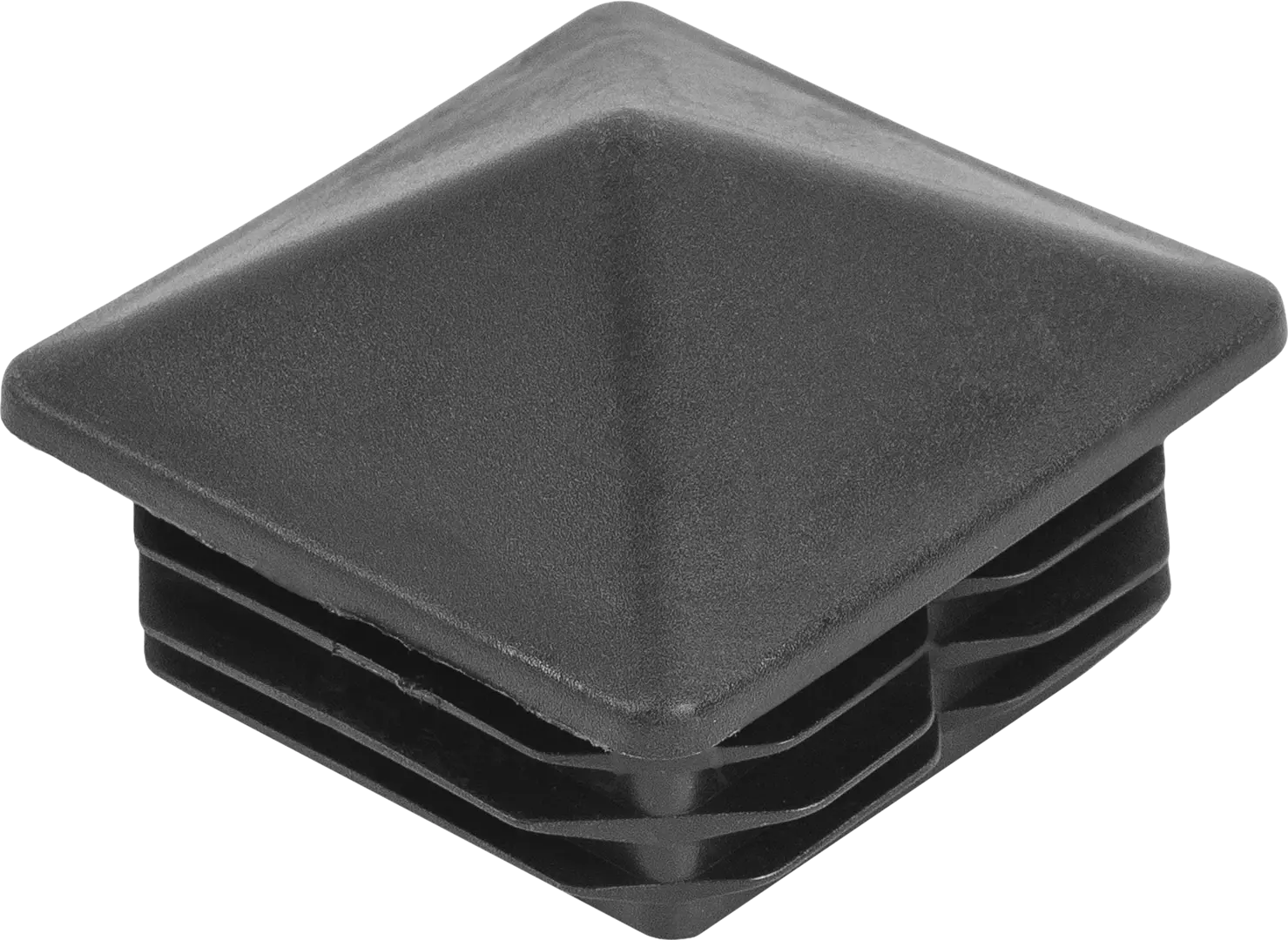 Заглушка пластиковая квадратная 60х60 мм декоративная, цвет черный, 4 шт. квадратная декоративная чашка masterprof