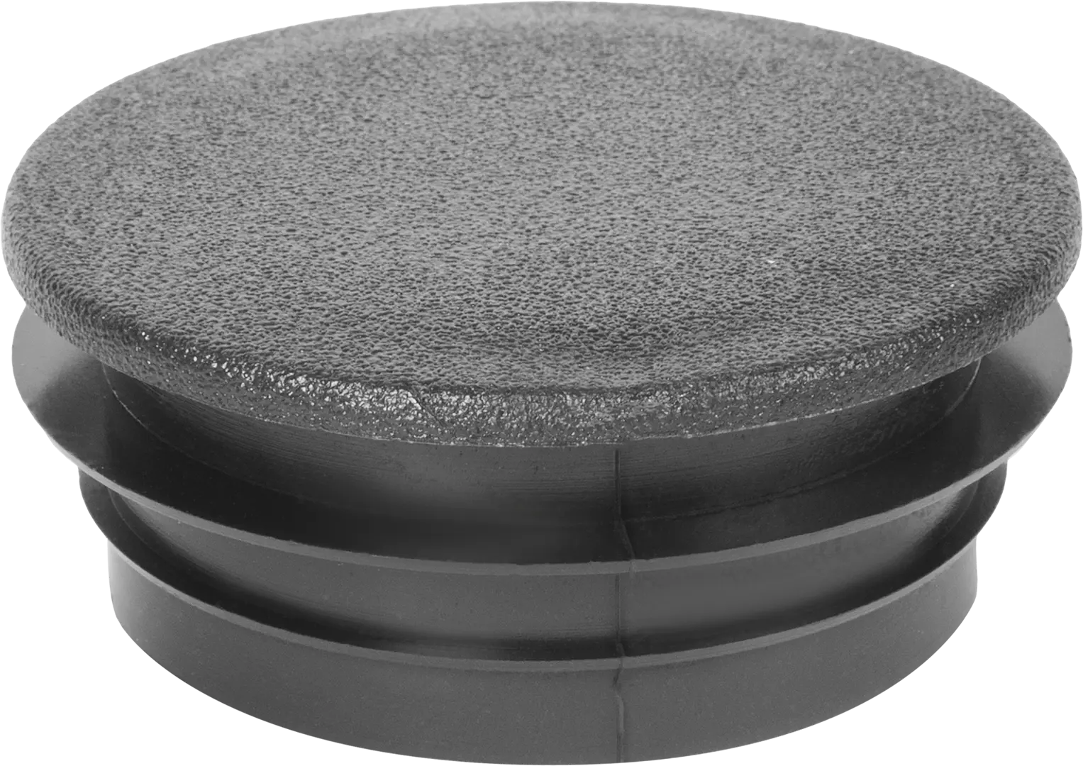 Заглушка пластиковая круглая 57 мм, цвет черный, 4 шт. универсальная заглушка желоба murol