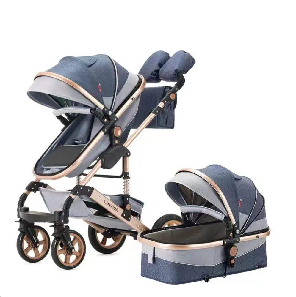 Детская коляска-трансформер 2 в 1 Luxmom 510 синий коляска детская трансформер 3 в 1 luxmom v9 автокресло для новорожденных серая 2023