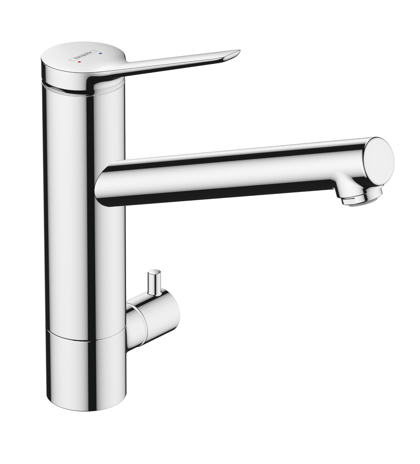 фото Смеситель hansgrohe zesis m33 1jet 200мм однорычажный с запорным вентилем, хром 74808000