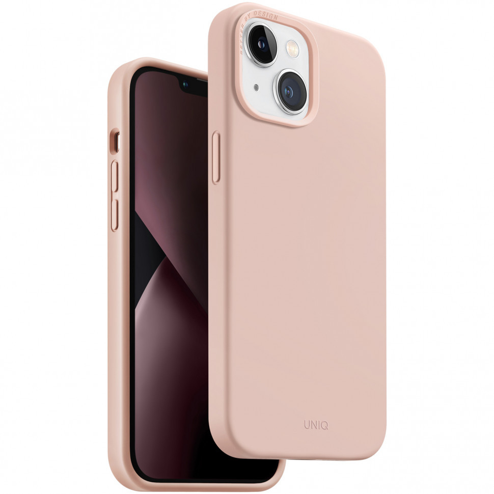 

Чехол uniq lino для iphone 14, розовый (pink) (ip6.1(2022)-linopnk), LINO