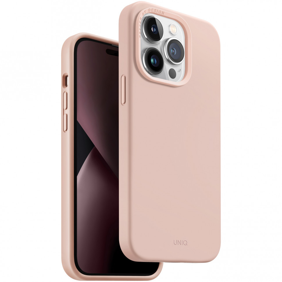 

Чехол uniq lino для iphone 14 pro, розовый (pink) (ip6.1p(2022)-linopnk), LINO