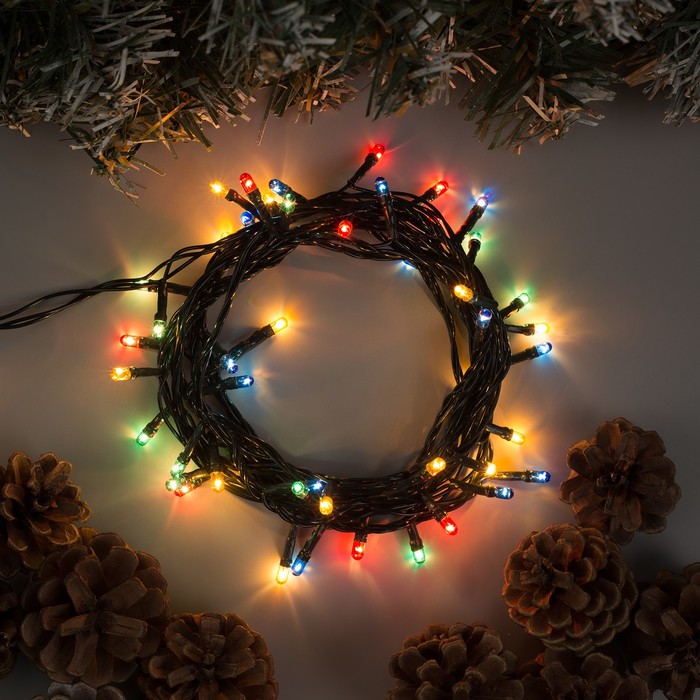 

Световая гирлянда новогодняя Luazon Lighting Нить Р00011586 3,5 м разноцветный/RGB, Нить