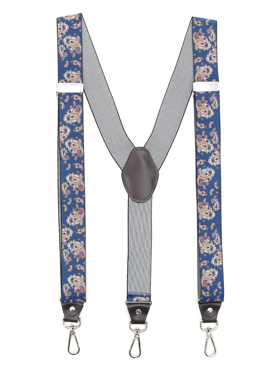 Подтяжки унисекс GENTLETEAM Suspenders-4 синие/серые