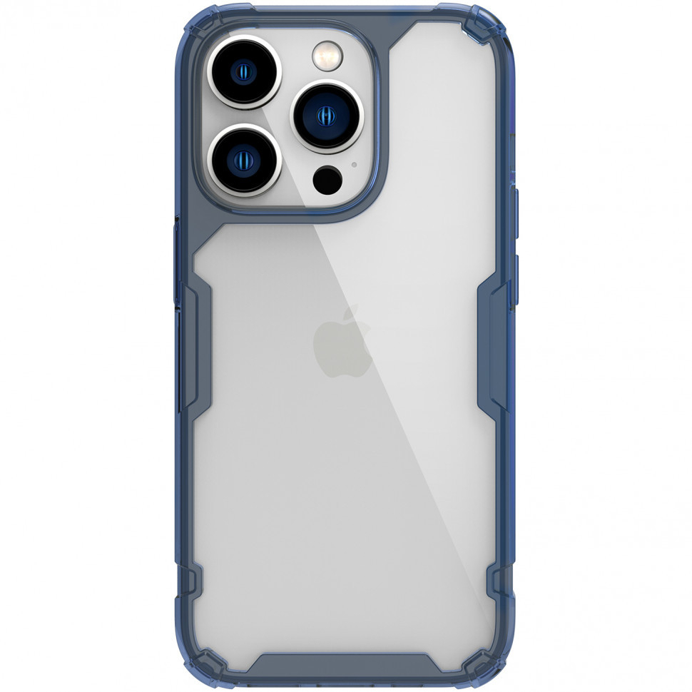 

Чехол nillkin nature tpu pro case для iphone 14 pro max, синий (6902048248564), Nature TPU Pro case