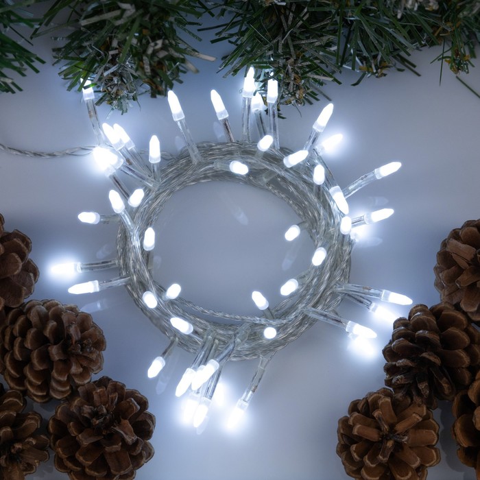 

Световая гирлянда новогодняя Luazon Lighting Игла Р00011586 5 м белый теплый, Игла